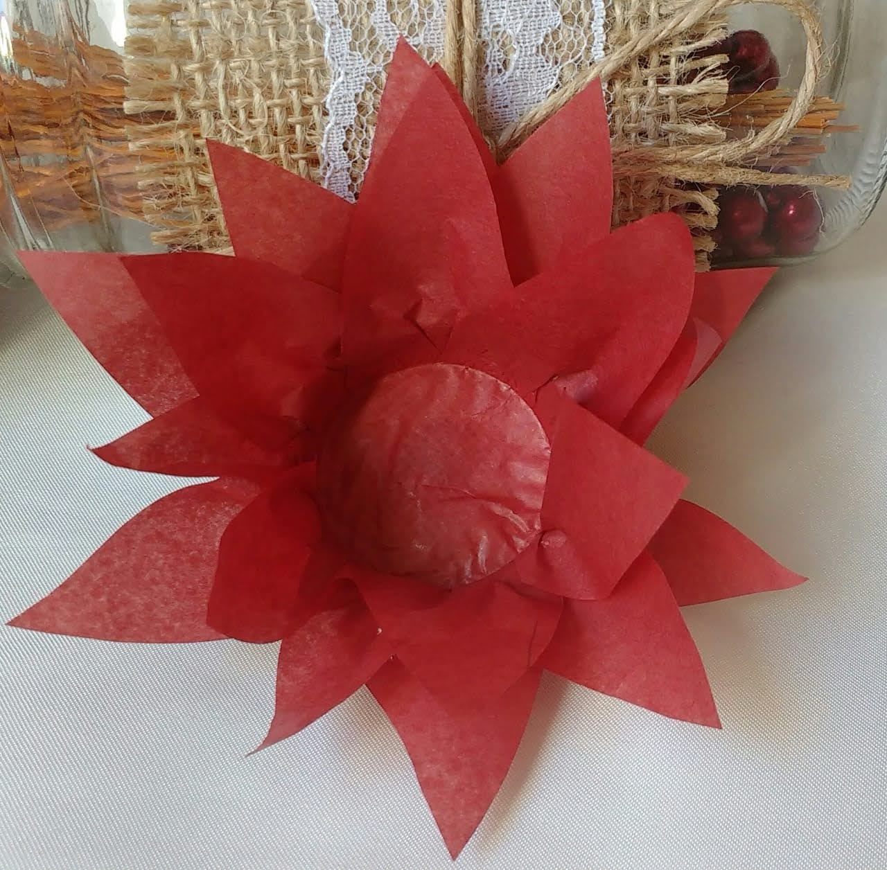 Forminha Girassol acabamento simples feito em papel