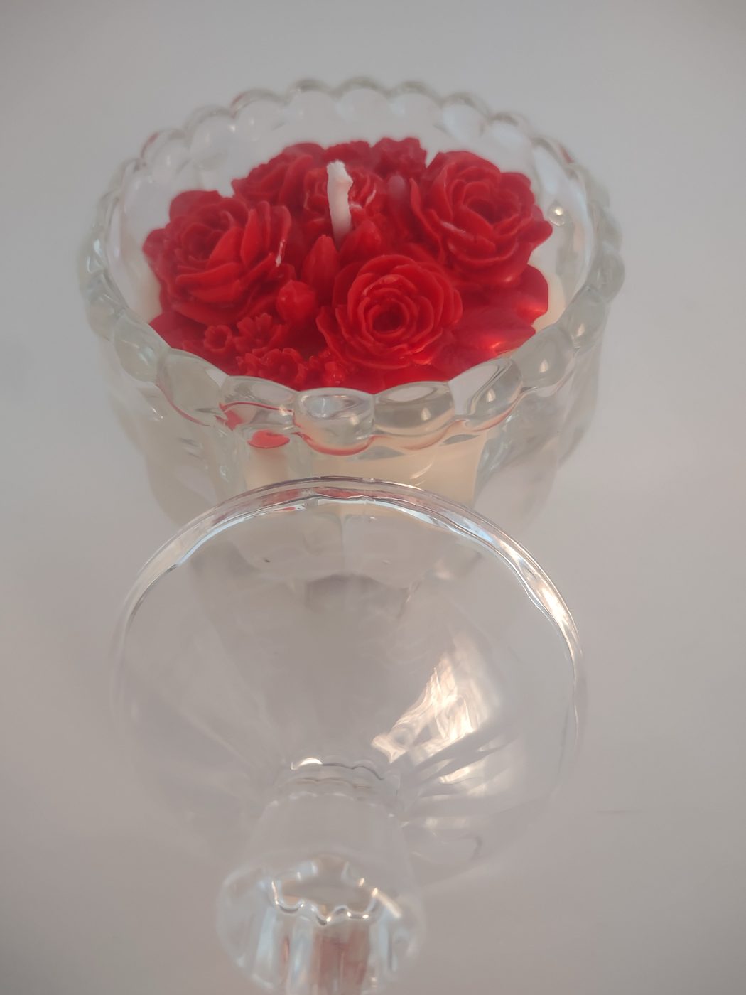 Buquê de velas em formato de rosa
